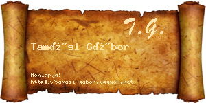 Tamási Gábor névjegykártya