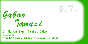 gabor tamasi business card